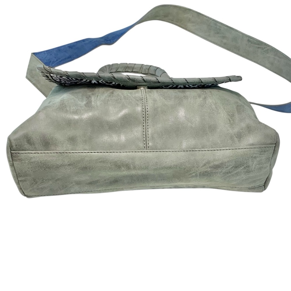 STEVE MADDEN Gray & Blue Crossbody Messenger Bag - Picture 8 of 16